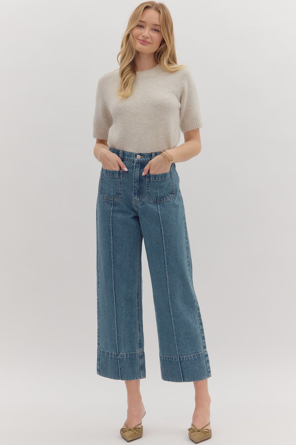 Wide Leg Ankle Pants