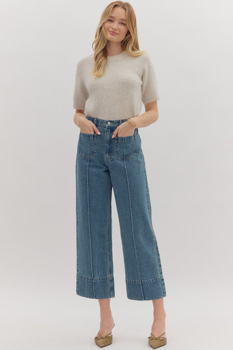 Wide Leg Ankle Pants