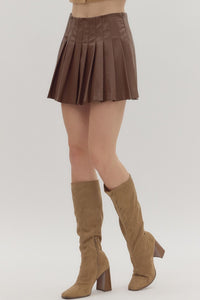 Faux Leather Mini Skirt