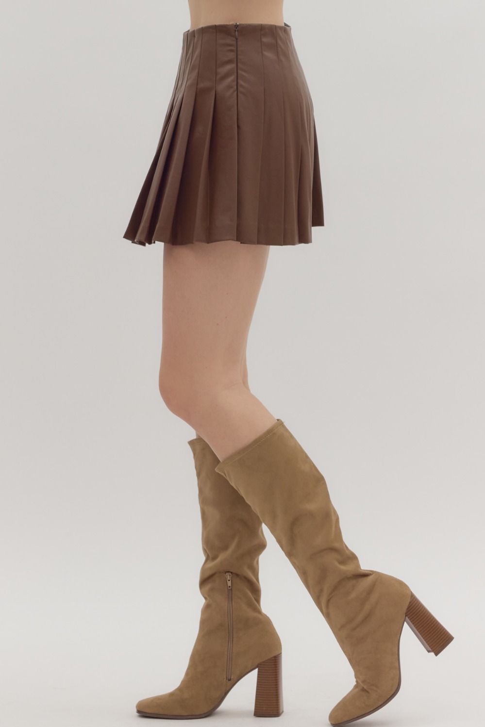 Faux Leather Mini Skirt