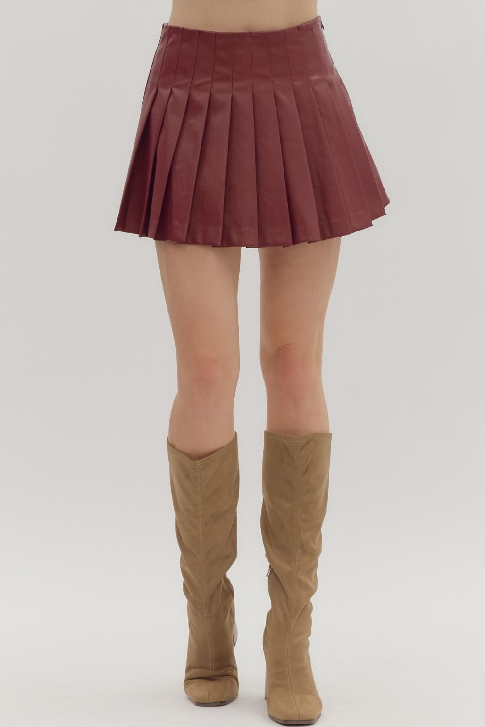 Faux Leather Mini Skirt