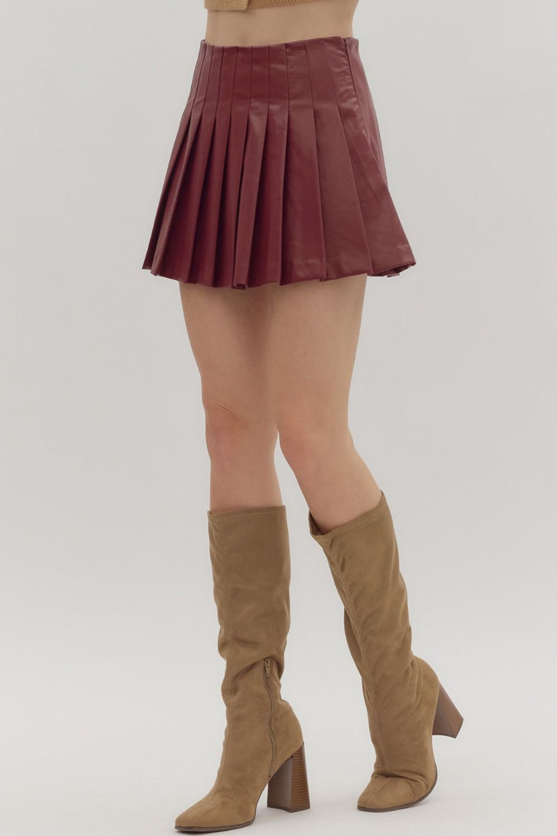 Faux Leather Mini Skirt