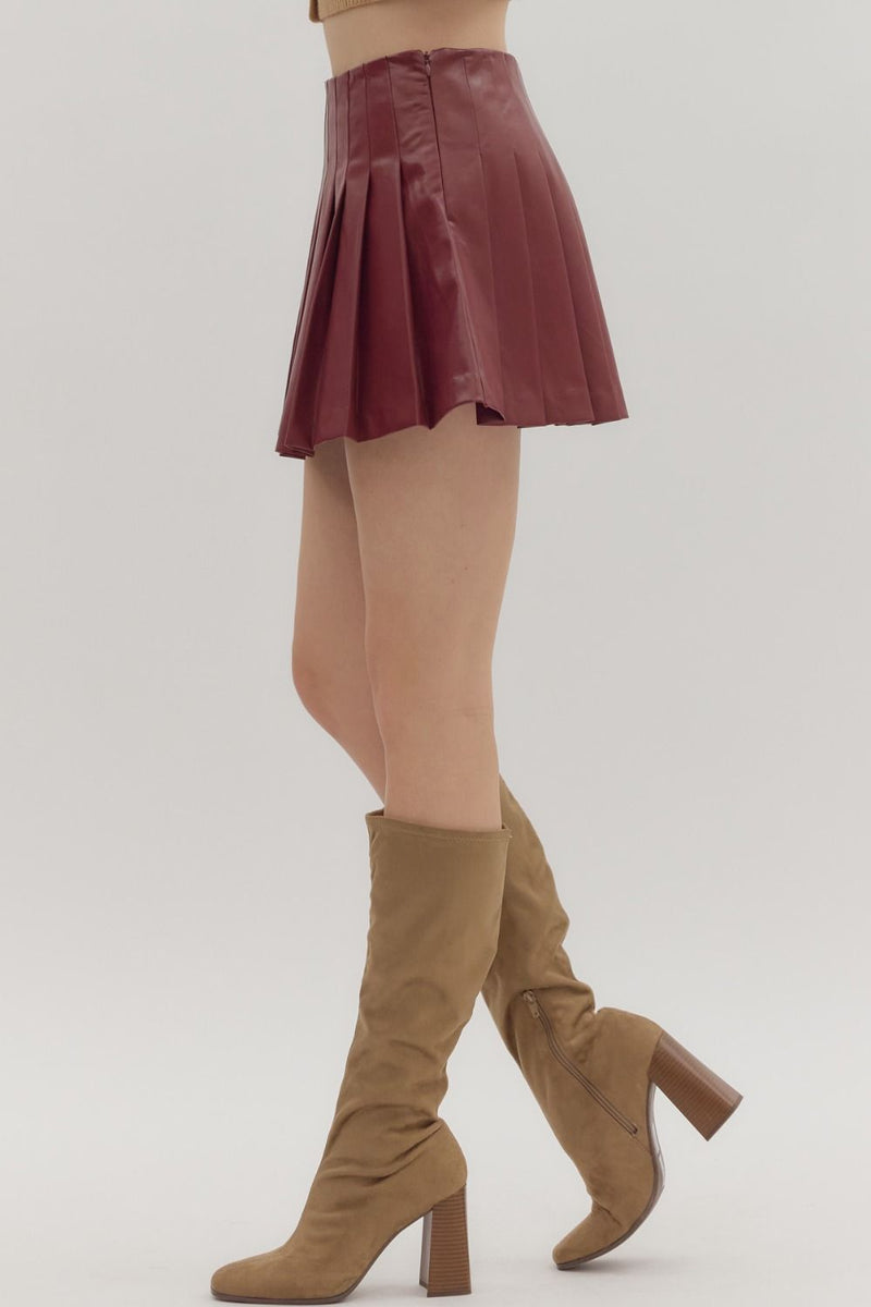 Faux Leather Mini Skirt
