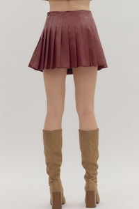 Faux Leather Mini Skirt