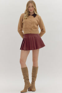 Faux Leather Mini Skirt