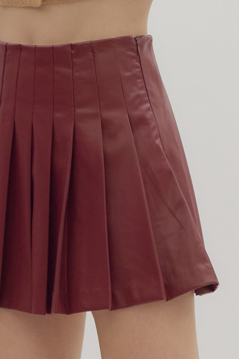 Faux Leather Mini Skirt