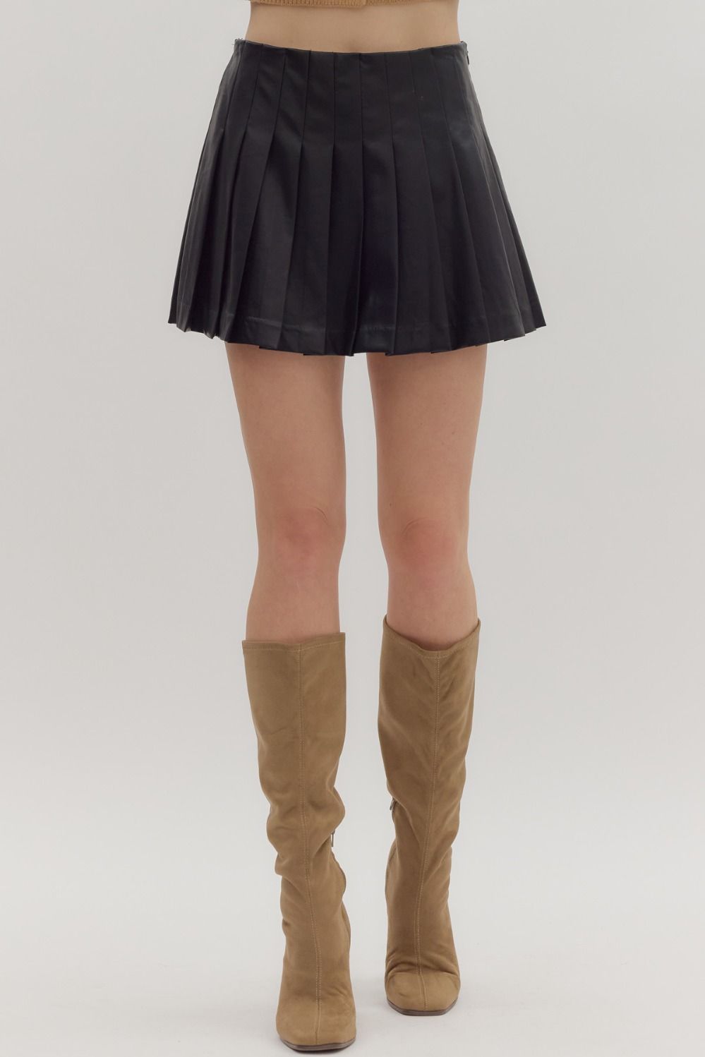 Faux Leather Mini Skirt