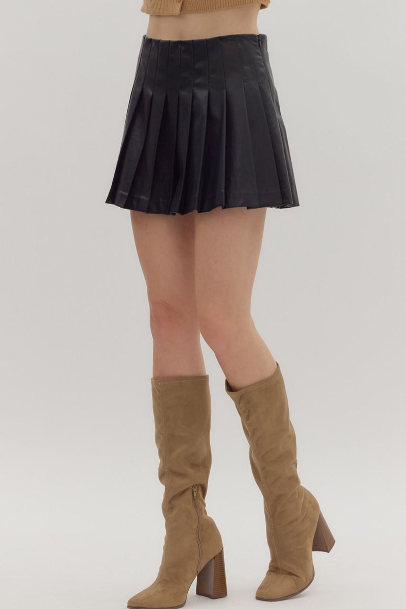 Faux Leather Mini Skirt