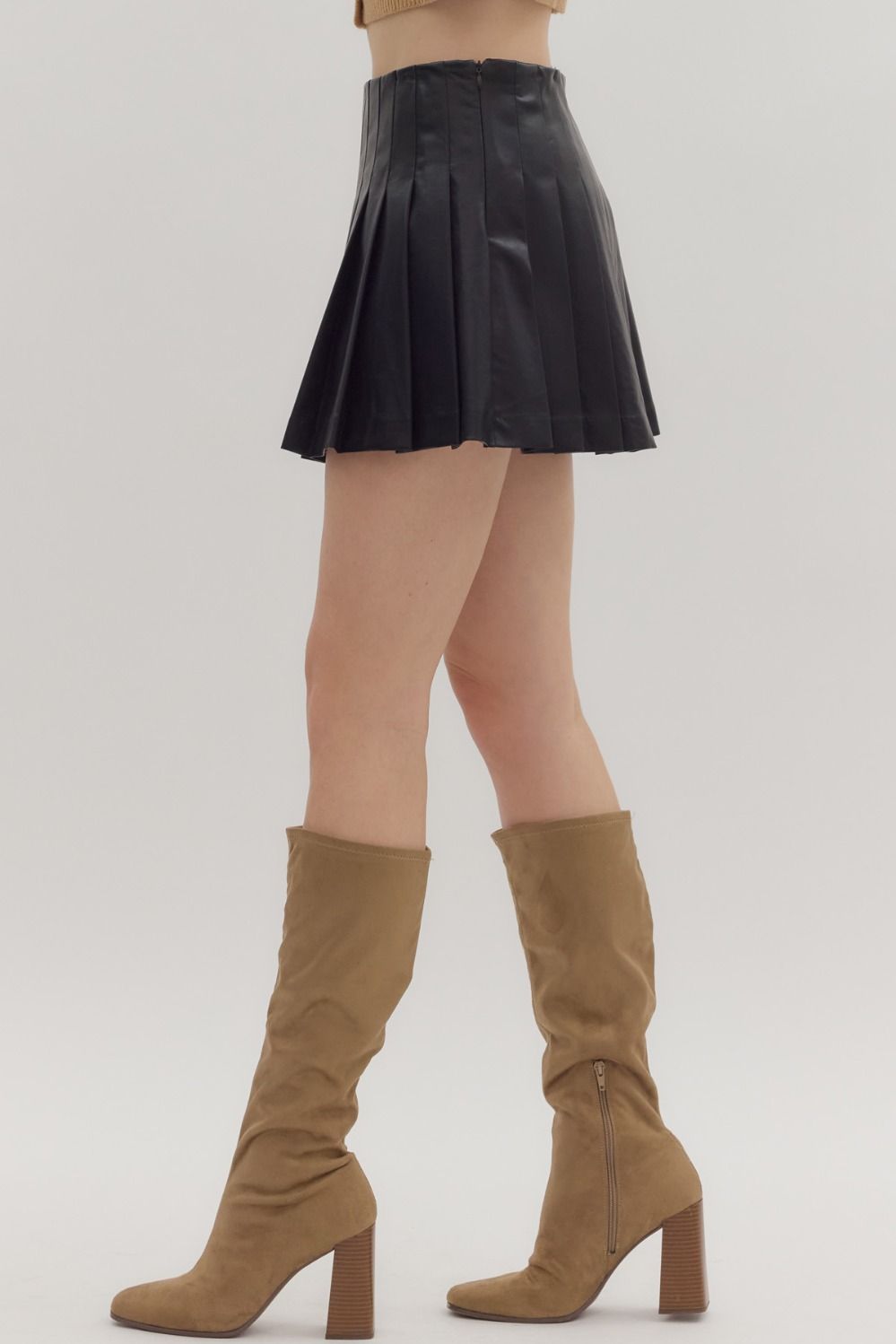 Faux Leather Mini Skirt