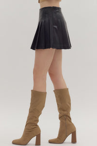 Faux Leather Mini Skirt