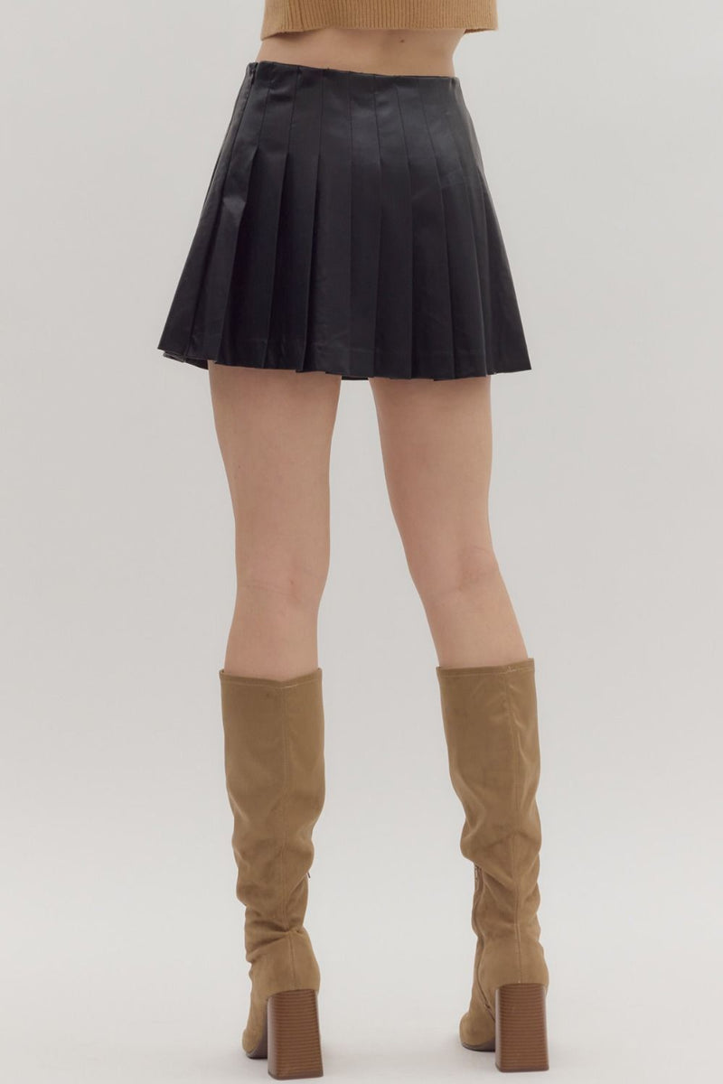 Faux Leather Mini Skirt