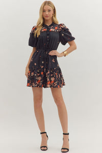 Floral Tie Waist Dress