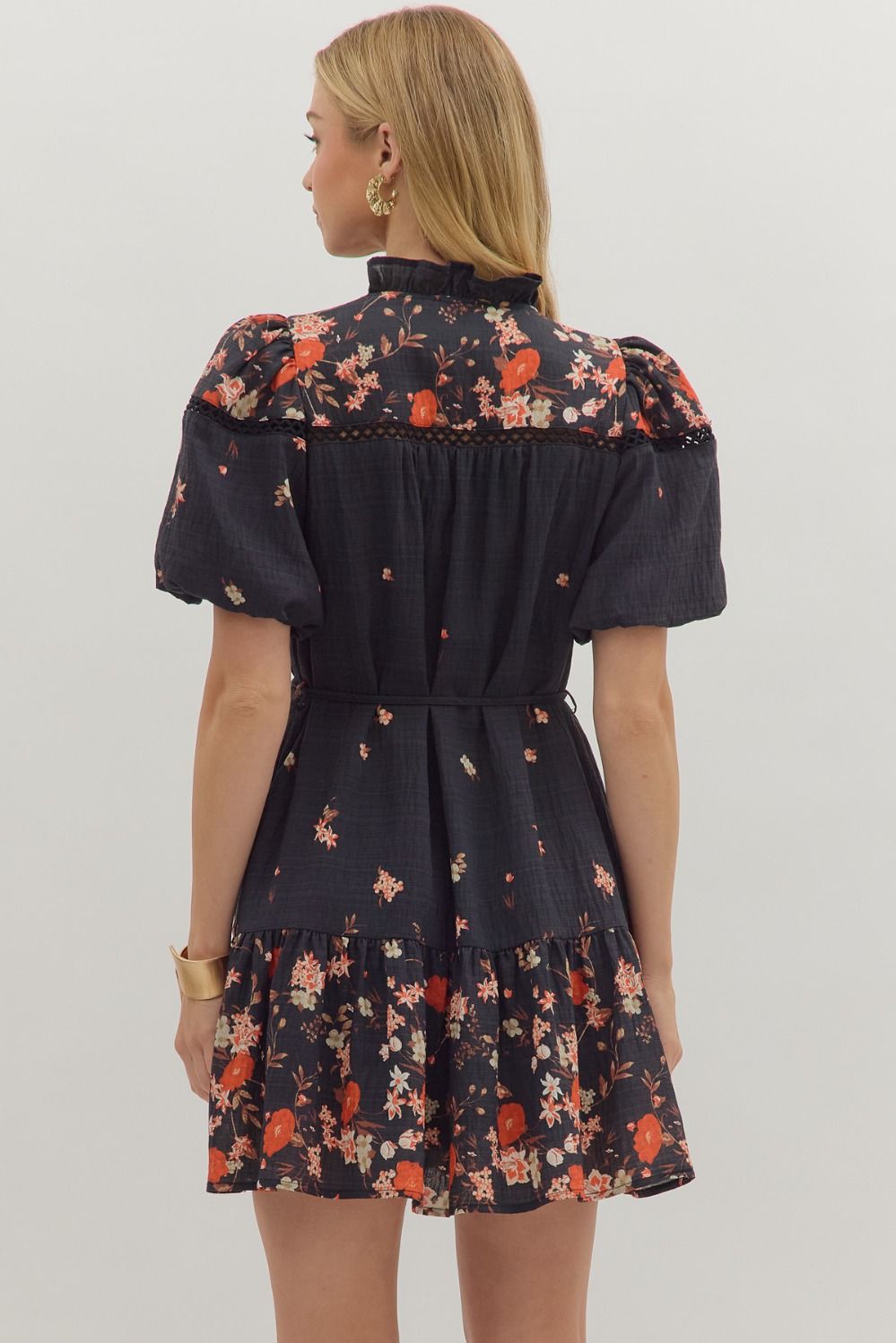 Floral Tie Waist Dress