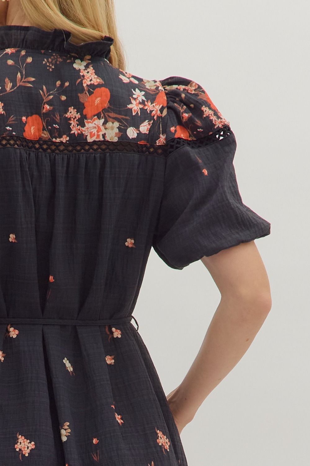 Floral Tie Waist Dress