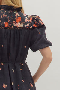 Floral Tie Waist Dress