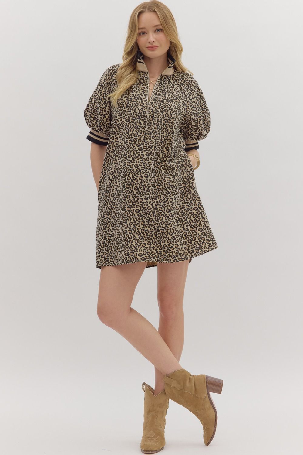 Leopard Print Mini Dress