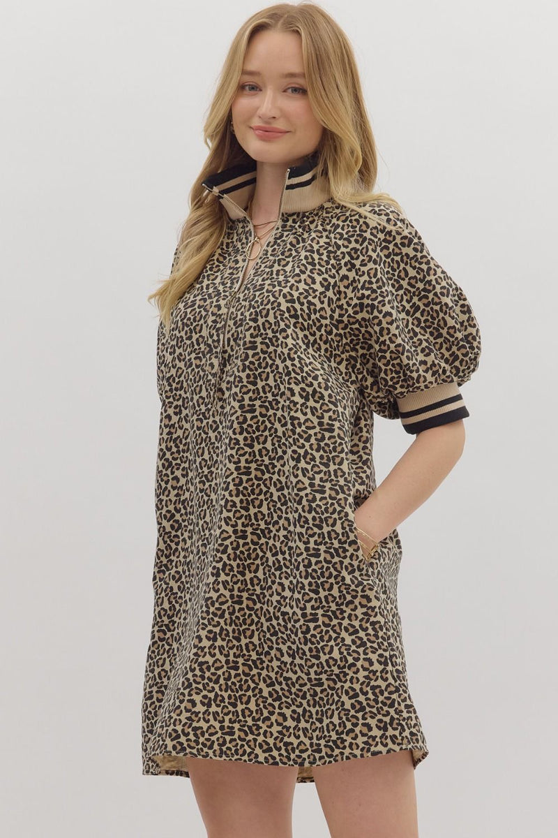 Leopard Print Mini Dress