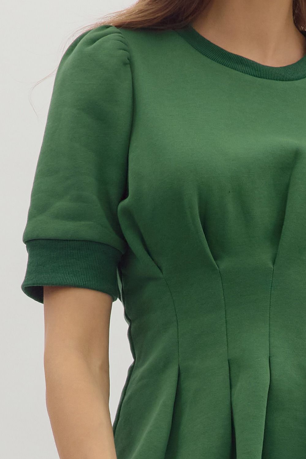 Flared Hem Pleated Top