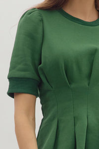 Flared Hem Pleated Top