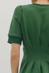 Flared Hem Pleated Top