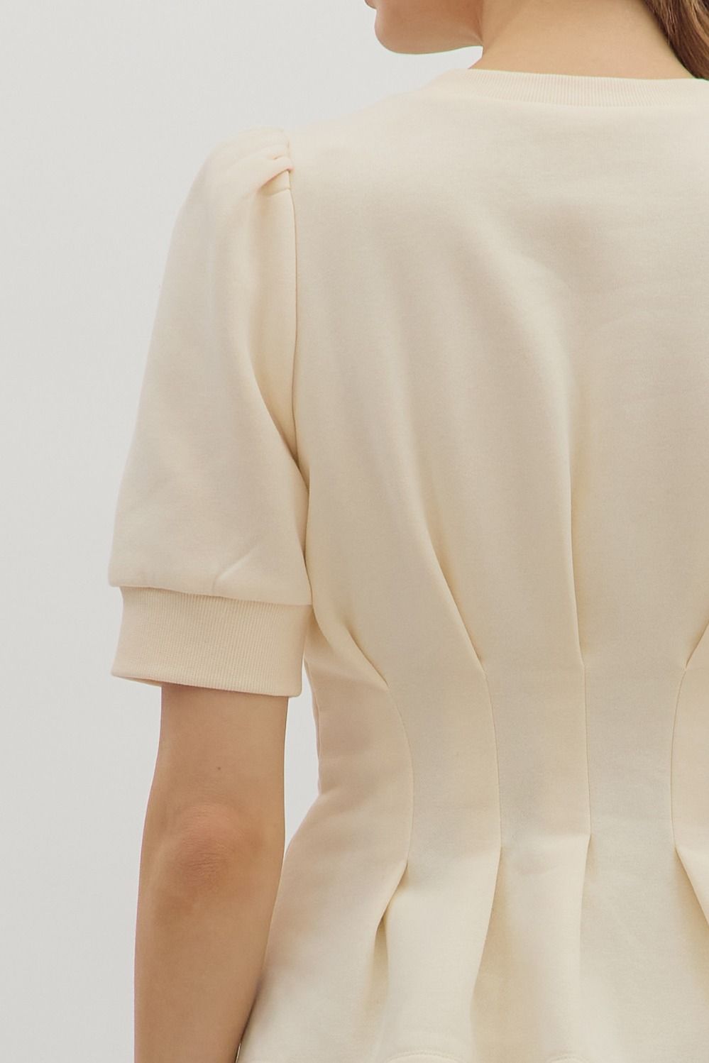 Flared Hem Pleated Top