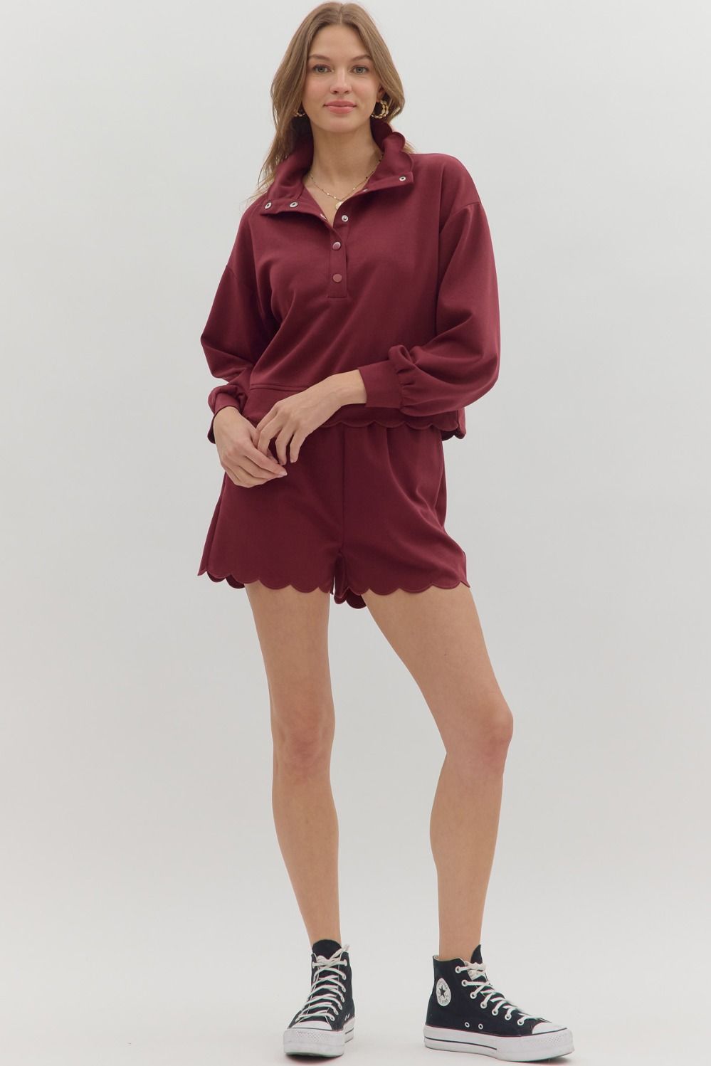 Scalloped Edge Pullover