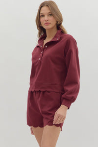 Scalloped Edge Pullover