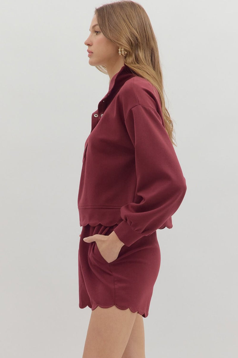 Scalloped Edge Pullover