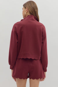 Scalloped Edge Pullover