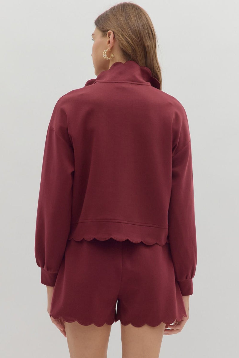 Scalloped Edge Pullover