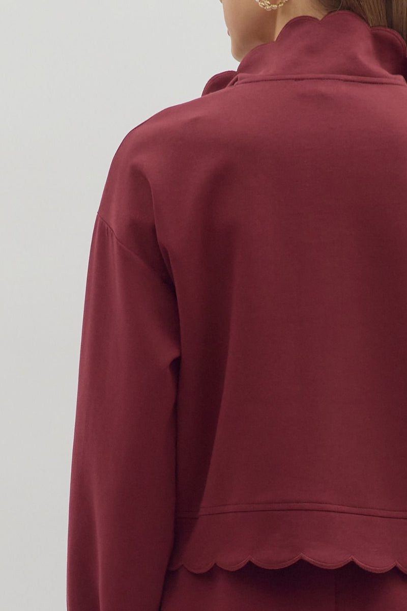Scalloped Edge Pullover
