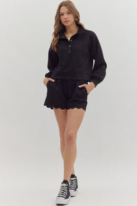 Scalloped Edge Pullover