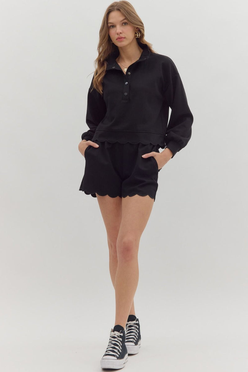 Scalloped Edge Pullover