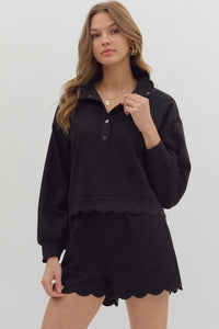 Scalloped Edge Pullover