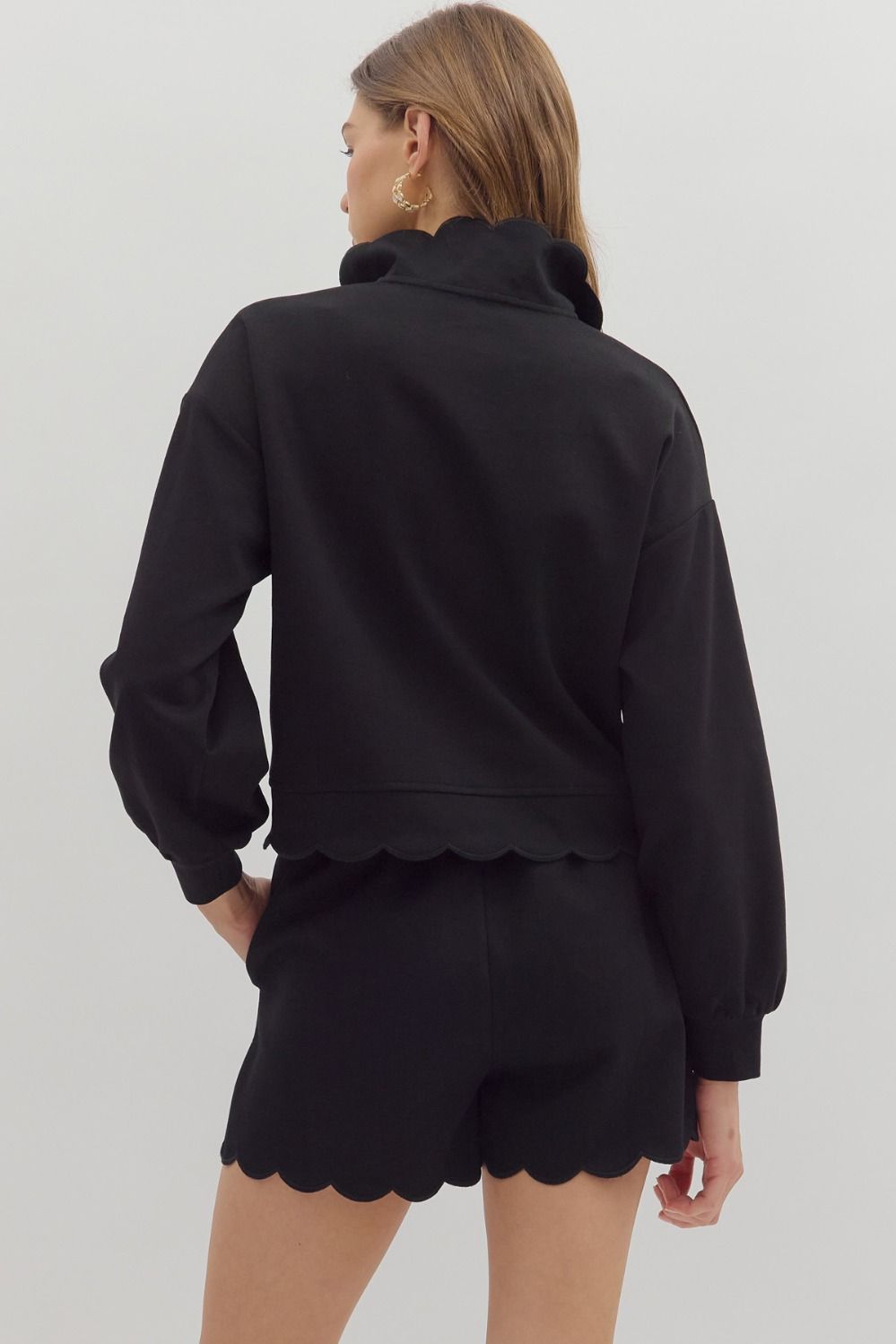 Scalloped Edge Pullover