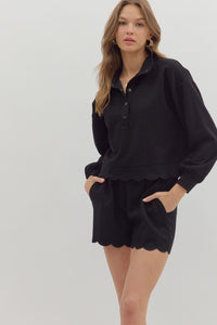 Scalloped Edge Pullover