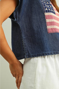 Flag Patch Dolman Top