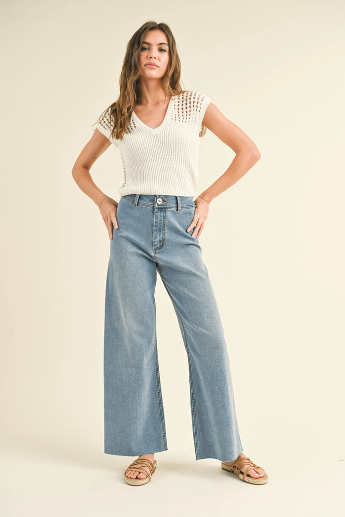 Straight Wide Leg Denim