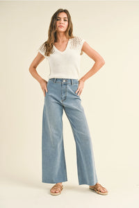Wide Leg Denim Pants