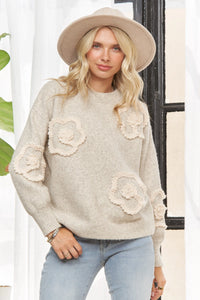 Floral Applique Sweater