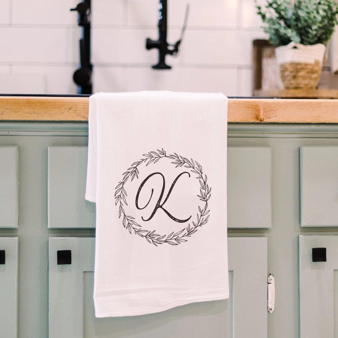 Monogrammed Tea Towel