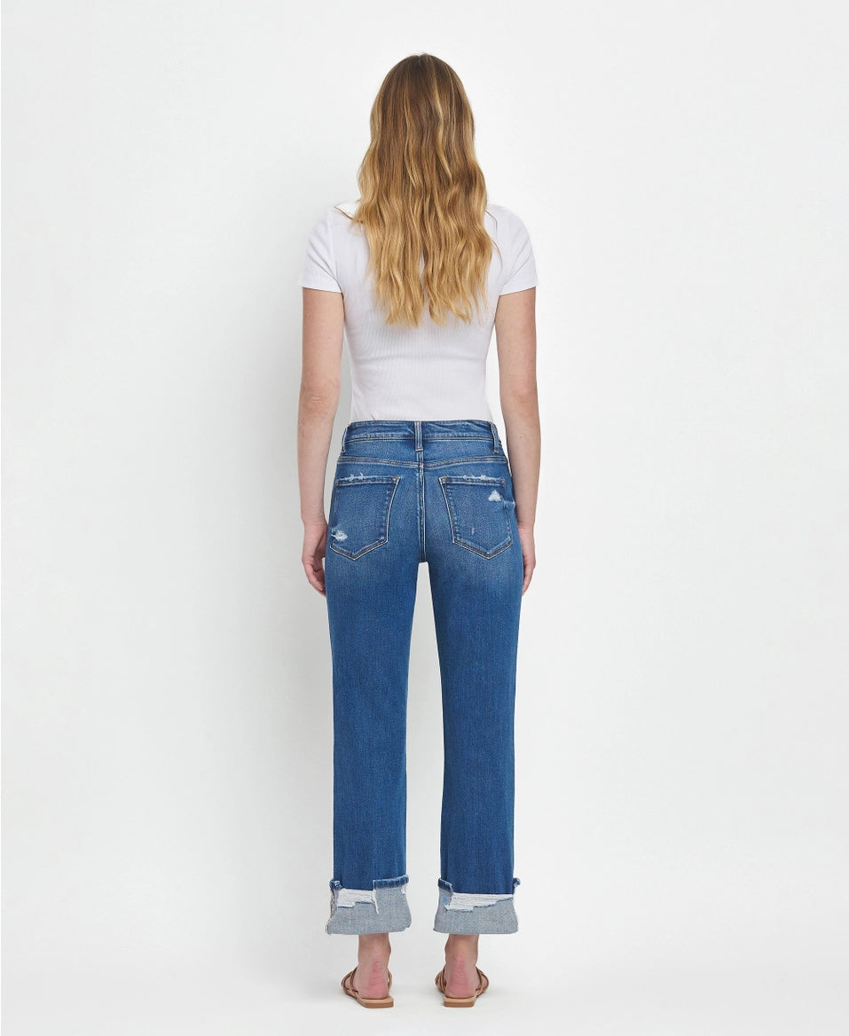 Victoria Cuffed Straight Jeans