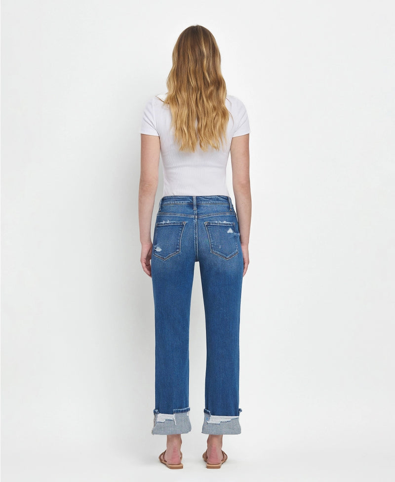 Victoria Cuffed Straight Jeans