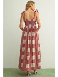 Gingham and Stripe Patch Maxi
