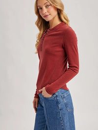 Henley Dolphin Hem Top