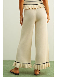 Ruffled Hem Knit Pants