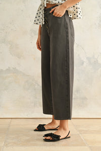 Button Front Cotton Pants