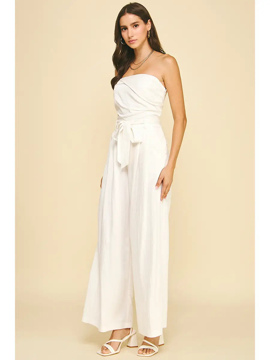 Sleeveless Belted Jumpsuit