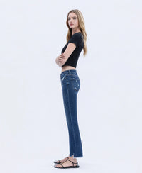 Frayed Hem Flare Jeans