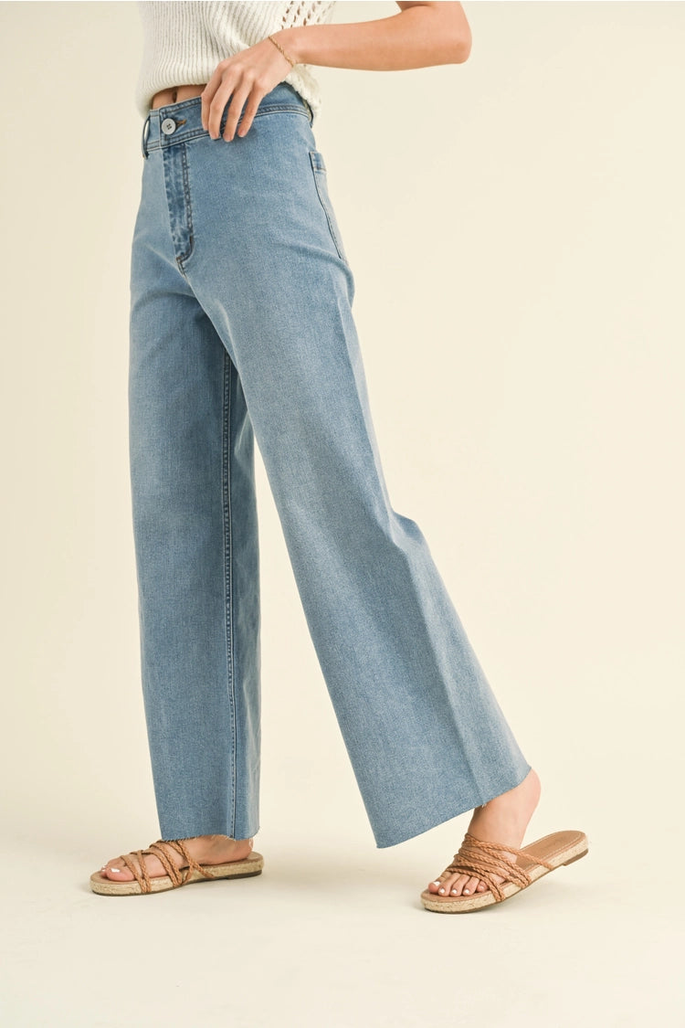 Wide Leg Denim Pants